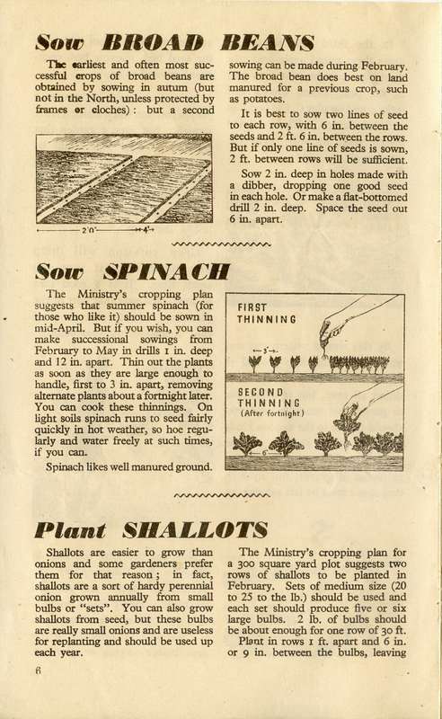 February 1945 Sowing Planting Guide