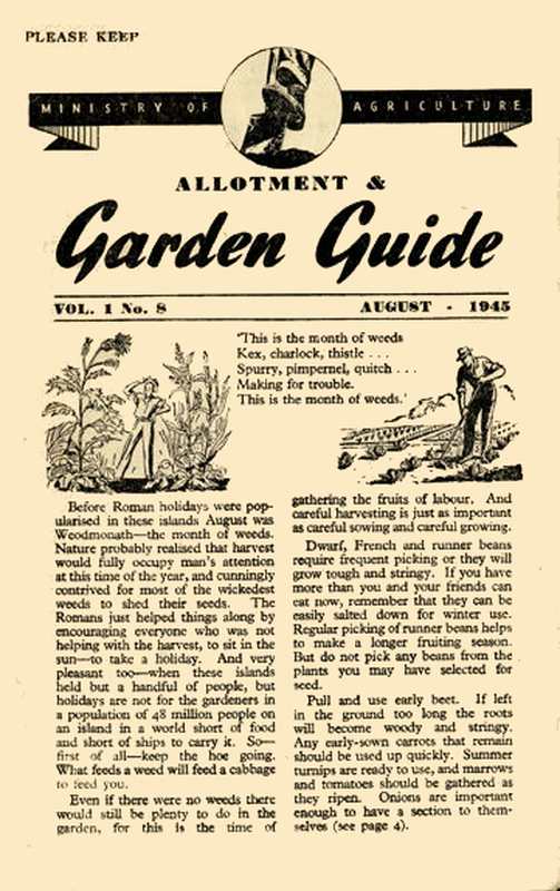 August 1945 Growing Guide